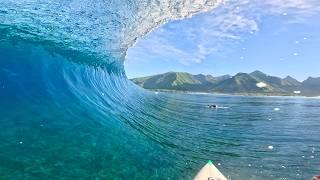 Raw Pov a Glassy morning at Teahupoo