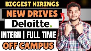 Deloitte USI Biggest Hirings | OFF Campus Drive | 2025, 2024 Batch Hiring | Latest Fresher Jobs