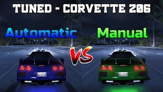 Tuned Chevrolet Corvette Z06 - Automatic vs Manual | Need for Speed Carbon