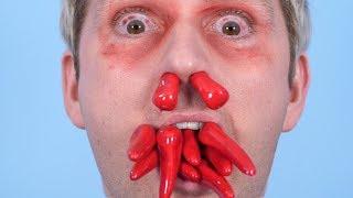 Eating Hottest Food Peppers Surprise!