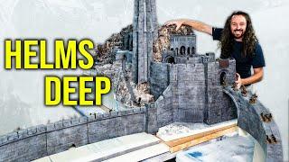 The BIGGEST wargaming board in YouTube History! Helms Deep Lord of the Rings Warhammer Scenery