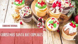 Christmas Santa Hat Cupcakes