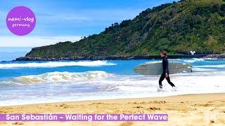  ASMR San Sebastian Surfer Beach: Waiting for the Perfect Wave | #RelaxedJourneys