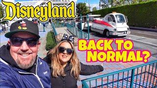 Disneyland Back to Normal? THE TRAMS ARE BACK, Full Ride + Big Parking lot & Downtown Disney Update