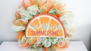 DIY: Ruffle Scrunch Summer Wreath || Quick and Easy