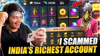 Ritik Scammed Free Fire Richest ID With Highest Level || All Elite Pass Unlocked 100 Magic Cubes