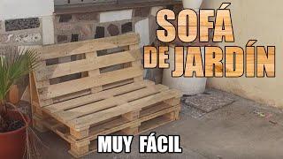 SOFÁ DE JARDÍN CASERO con palets (muy fácil) | IRONBOX