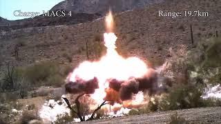 155 mm Artillery shell impacts in slow motion - Part 1 - 155 mm Artillery rounds hit targets