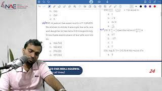 CA Foundation May25 & Sep25 | Maths | Ratio, Proportion, Logs, Indices| Class4