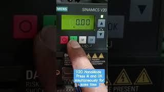 V20 Siemens run in hand mode #siemens #Drives #handmode #Manual #automation