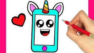 COMMENT DESSINER UN IPHONE KAWAII FACILE