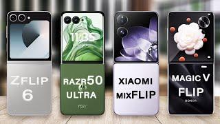 Xiaomi Mix Flip Vs Samsung Z Flip 6 Vs Moto Razr 50 Ultra Vs Honor Magic V Flip Specs Review