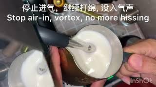 Barsetto BAE02 Frothing Guide with Hissing sound 百胜图BAE02 打奶泡教学分享，有清晰进气声