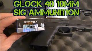 Glock 40 10mm Sig V-crown and FMJ