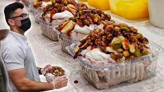 amazing ice cream! Sell 1000 pieces in a day! Iranian ice cream iran street food Persian food majoon