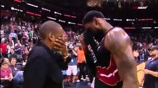 Lebron James Introduces Norris Cole To Jay-Z, Gives Beyonce Nephew His Headband, Sneakers, etc