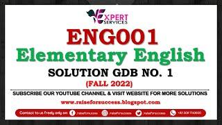 ENG001 GDB 1 Solution Fall 2022 l ENG001 GDB Solution 2022 | ENG001 GDB No. 1 2023