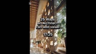 25 Ways an Architect can add value: 17/25 #greenbuildings #solarpanel #solarsystem #smart #solutions