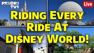 Live: RIDING EVERY RIDE at Disney World in One Day - Walt Disney World Live Stream - Part 1