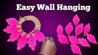 Easy Flower Wall Hanging | Paper Craft for Home Decoration | DIY Wall Decor | Unique Wallmate