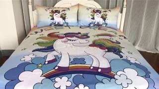 Unicorn Kids Bedding Set- Unicorn Duvet Cover - Unicorn Comforter