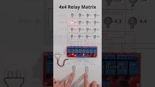 4x4 Relay Matrix Control Using an 8-Channel Relay Module