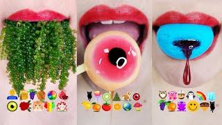 asmr 10 MINUTES EMOJI FOOD CHALLENGE FOR SLEEP RELAXING 수면유도asmr 이모지 먹방 모음집 eating sounds