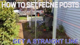 How to set metal posts for Chain link or Wood fence