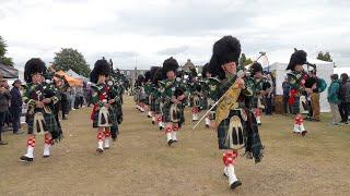 Huntly & District Pipe Band playing Fields of Flanders on the march at 2022 Aboyne Highland Games
