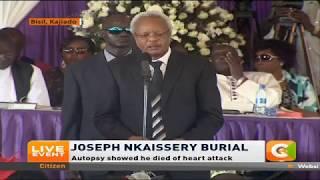 Former Tanzania Prime Minister Edward Lowassa pays tribute to the late CS Nkaissery