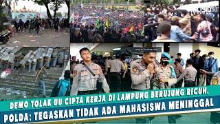 Demo Tolak UU Cipta Kerja di Lampung Berujung Ricuh