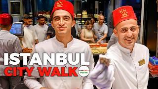 Istanbul: Istiklal Street to Galata Tower Evening Walk - 4K 60fps Walking Tour