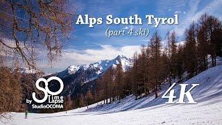 4K Timelapse Ski at the Alps South Tyrol