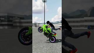 kawasaki ninja h2 stunt in game whelli stuffy top speed #trendingshorts #automobile #gaming #stunt