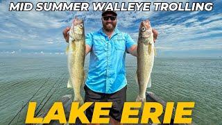 Lake Erie SUMMER WALLEYE TROLLING | Walleye Fishing on Lake Erie