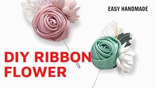 DIY | Hướng dẫn làm hoa cuộn đơn giản sang trọng từ ruy băng satin 3.8cm #45