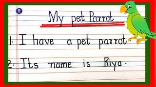 My PET PARROT 10 line in English | with Pictures | Essay on My pet parrot