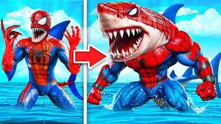 From Spiderman To SHARK SPIDERMAN In GTA 5!