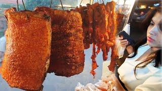 Extreme Very Crispy Pork Belly, Juicy Roasted Ducks In Phnom Penh - Cambodian Street Food