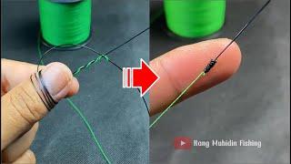 BEST FISHING KNOT BRAID TO MONO Fisherman fishing knot skill #fishing #bestfishingknot #tutorial