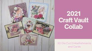 Craft Vault Collab | 3D Embellishments and Cards