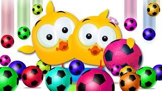 Lucky Ducky Soccer Ball Game | Learn Colors, Good Manners + More Rhymes for Kids | Cartoon Candy