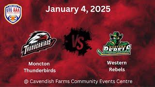 Moncton Thunderbirds vs Western Rebels