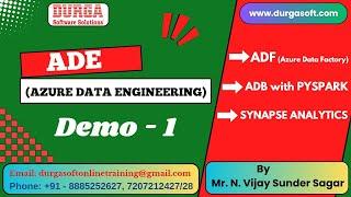 AZURE DATA ENGINEERING tutorials || Demo - 1 || by Mr. N. Vijay Sunder Sagar On 17-03-2025 @10AM IST