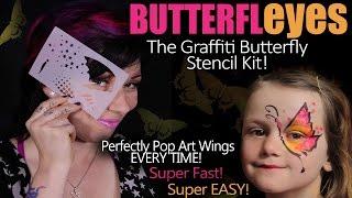 ButterflEYES Graffiti Butterfly Stencil Face painting kit! and BONUS Tutorial!