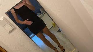 crossdresser in little black mini dress and and open high heels  #crossdresser #crossdressing