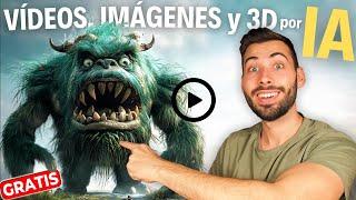 Nueva IA TODO en 1 Gratis e ILIMITADA...  Crea Vídeos, Imágenes y modelos 3D