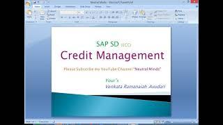 SAP SD: Credit Management process and Configuration in ECC