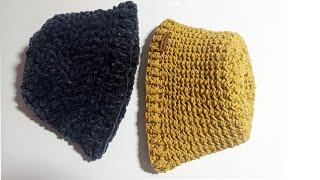 Makrome iple çok kolay kışlık örgü şapka yapımı crochet/