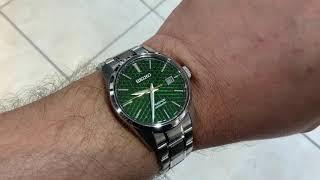 Unboxing and Review of Seiko Presage SPB169 Green Dial Sharp Edge